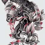 фото Эскизы тату конь от 29.09.2017 №049 - Sketches of a horse tattoo - tatufoto.com