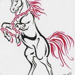 фото Эскизы тату конь от 29.09.2017 №051 - Sketches of a horse tattoo - tatufoto.com