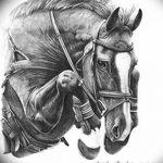 фото Эскизы тату конь от 29.09.2017 №052 - Sketches of a horse tattoo - tatufoto.com