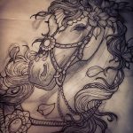 фото Эскизы тату конь от 29.09.2017 №076 - Sketches of a horse tattoo - tatufoto.com