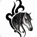 фото Эскизы тату конь от 29.09.2017 №087 - Sketches of a horse tattoo - tatufoto.com