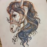 фото Эскизы тату конь от 29.09.2017 №107 - Sketches of a horse tattoo - tatufoto.com