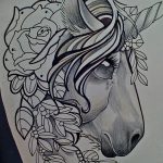 фото Эскизы тату конь от 29.09.2017 №159 - Sketches of a horse tattoo - tatufoto.com