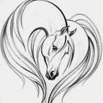 фото Эскизы тату конь от 29.09.2017 №160 - Sketches of a horse tattoo - tatufoto.com