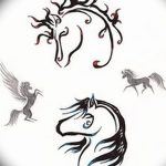фото Эскизы тату конь от 29.09.2017 №187 - Sketches of a horse tattoo - tatufoto.com