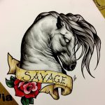 фото Эскизы тату конь от 29.09.2017 №201 - Sketches of a horse tattoo - tatufoto.com