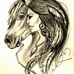 фото Эскизы тату конь от 29.09.2017 №206 - Sketches of a horse tattoo - tatufoto.com