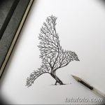 фото Эскизы тату лес от 29.09.2017 №003 - Sketches of a forest tattoo - tatufoto.com