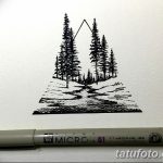 фото Эскизы тату лес от 29.09.2017 №025 - Sketches of a forest tattoo - tatufoto.com