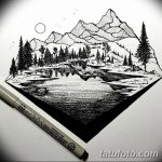 фото Эскизы тату лес от 29.09.2017 №026 - Sketches of a forest tattoo - tatufoto.com