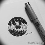 фото Эскизы тату лес от 29.09.2017 №073 - Sketches of a forest tattoo - tatufoto.com