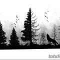 фото Эскизы тату лес от 29.09.2017 №081 - Sketches of a forest tattoo - tatufoto.com