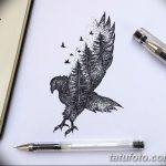 фото Эскизы тату лес от 29.09.2017 №082 - Sketches of a forest tattoo - tatufoto.com