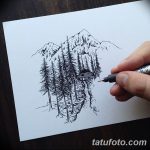 фото Эскизы тату лес от 29.09.2017 №085 - Sketches of a forest tattoo - tatufoto.com