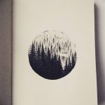 фото Эскизы тату лес от 29.09.2017 №086 - Sketches of a forest tattoo - tatufoto.com