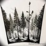 фото Эскизы тату лес от 29.09.2017 №090 - Sketches of a forest tattoo - tatufoto.com