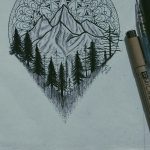 фото Эскизы тату лес от 29.09.2017 №092 - Sketches of a forest tattoo - tatufoto.com