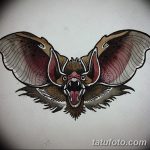 фото Эскизы тату летучая мышь от 27.09.2017 №005 - Sketches a bat tattoo - tatufoto.com