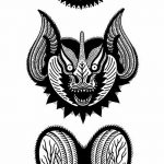 фото Эскизы тату летучая мышь от 27.09.2017 №010 - Sketches a bat tattoo - tatufoto.com