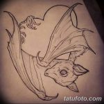 фото Эскизы тату летучая мышь от 27.09.2017 №016 - Sketches a bat tattoo - tatufoto.com