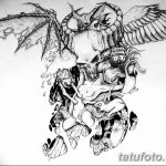 фото Эскизы тату летучая мышь от 27.09.2017 №022 - Sketches a bat tattoo - tatufoto.com