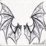 фото Эскизы тату летучая мышь от 27.09.2017 №043 - Sketches a bat tattoo - tatufoto.com