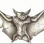 фото Эскизы тату летучая мышь от 27.09.2017 №047 - Sketches a bat tattoo - tatufoto.com