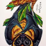 фото Эскизы тату летучая мышь от 27.09.2017 №051 - Sketches a bat tattoo - tatufoto.com