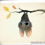 фото Эскизы тату летучая мышь от 27.09.2017 №052 - Sketches a bat tattoo - tatufoto.com