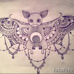 фото Эскизы тату летучая мышь от 27.09.2017 №065 - Sketches a bat tattoo - tatufoto.com