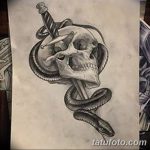 фото Эскизы тату меч и змея от 26.09.2017 №001 - Sketches tattoo sword - tatufoto.com