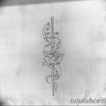 фото Эскизы тату меч и змея от 26.09.2017 №025 - Sketches tattoo sword - tatufoto.com