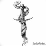 фото Эскизы тату меч и змея от 26.09.2017 №029 - Sketches tattoo sword - tatufoto.com