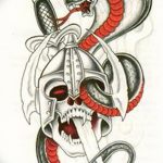 фото Эскизы тату меч и змея от 26.09.2017 №031 - Sketches tattoo sword - tatufoto.com
