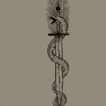 фото Эскизы тату меч и змея от 26.09.2017 №033 - Sketches tattoo sword - tatufoto.com