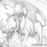 фото Эскизы тату свинья (кабан) от 26.09.2017 №028 - Sketches of a pig - tatufoto.com