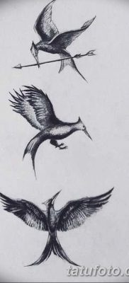 фото тату Сойка пересмешница от 25.09.2017 №002 — Tattoo Hunger Games — tatufoto.com