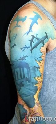 фото тату акула-молот от 25.09.2017 №080 — tattoo hammerhead shark — tatufoto.com