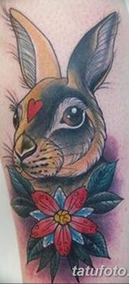 фото тату заяц от 02.09.2017 №048 — tatoos hare — tatufoto.com