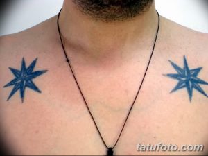 фото тату звезды на плечах от 19.09.2017 №001 - tattoo of a star on the shoul - tatufoto.com 123231232323