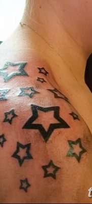 фото тату звезды на плечах от 19.09.2017 №010 — tattoo of a star on the shoul — tatufoto.com