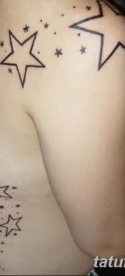 фото тату звезды на плечах от 19.09.2017 №033 — tattoo of a star on the shoul — tatufoto.com