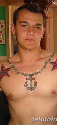 фото тату звезды на плечах от 19.09.2017 №036 — tattoo of a star on the shoul — tatufoto.com