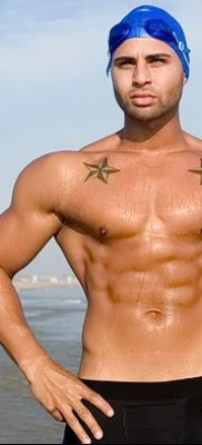 фото тату звезды на плечах от 19.09.2017 №040 — tattoo of a star on the shoul — tatufoto.com