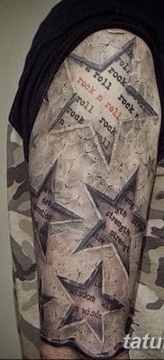 фото тату звезды на плечах от 19.09.2017 №044 — tattoo of a star on the shoul — tatufoto.com