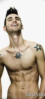фото тату звезды на плечах от 19.09.2017 №044 — tattoo of a star on the shoul — tatufoto.com 1234542561