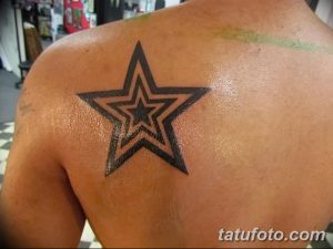 фото тату звезды на плечах от 19.09.2017 №052 - tattoo of a star on the shoul - tatufoto.com