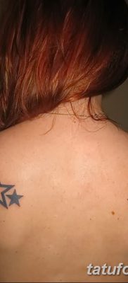 фото тату звезды на плечах от 19.09.2017 №054 — tattoo of a star on the shoul — tatufoto.com