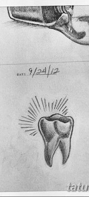 фото тату зуб от 13.09.2017 №021 — tattoo tooth — tatufoto.com