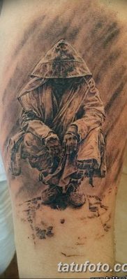 фото тату монах в капюшоне от 16.09.2017 №012 — tattoo monk in the hood — tatufoto.com